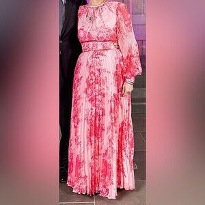Pink Teri Jon floor length gown